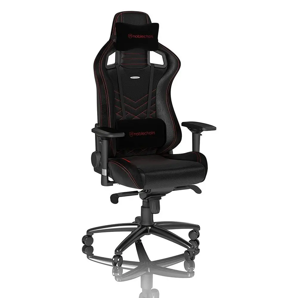 Игровое кресло Noblechairs Epic, Искусственная кожа, Черный/Красный - photo