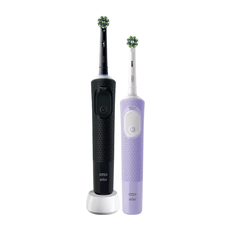 Periuță de dinți electrică Oral-B Vitality PRO DUO Cross Action, Negru Violet - photo