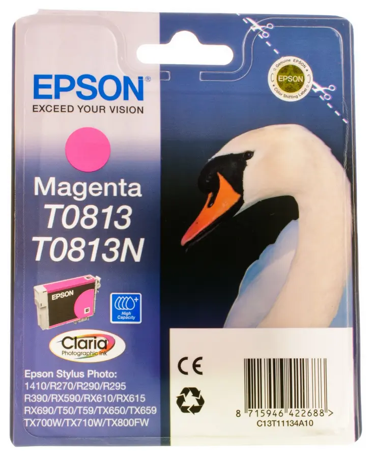 Cartuș de cerneală Epson T081 DURABrite Ultra, C13T11134A10, Magenta - photo