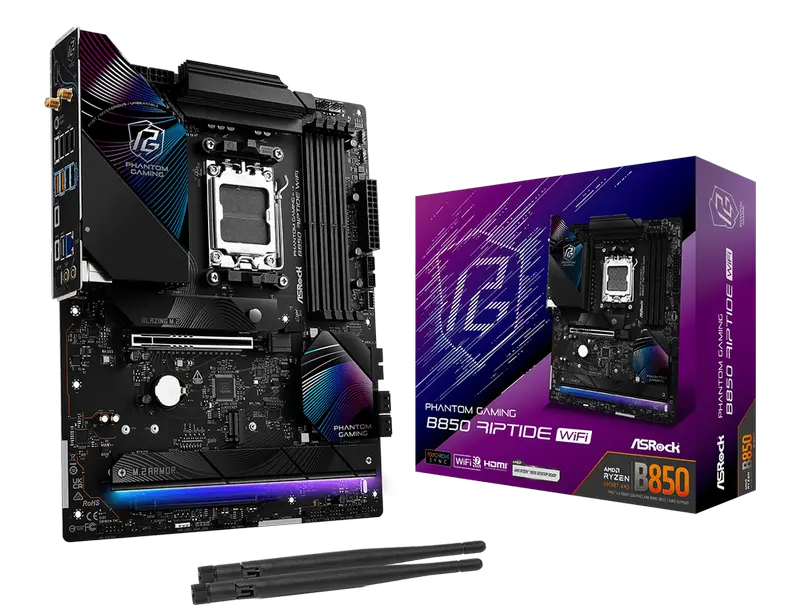 Placă de bază ASRock B850 Riptide WiFi, AM5, AMD B850, ATX - photo