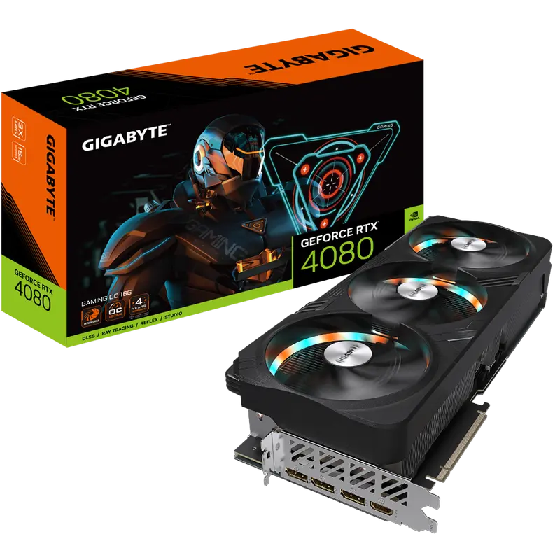 Placă Video Gigabyte RTX 4080 16GB GAMING OC, 16GB GDDR6X 256bit  - photo