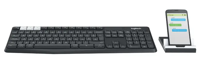 Tastatură Logitech K375s, Fără fir, Negru