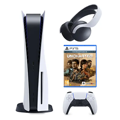Consolă de jocuri SONY PlayStation 5, Alb, "Uncharted: Legacy of Thieves Collection", "God of War Ragnarök"(Voucher) - photo