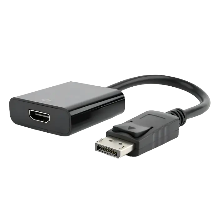 Видеоадаптер Cablexpert AB-DPM-HDMIF-002, DisplayPort (M) - HDMI (F), 0,1м, Чёрный - photo