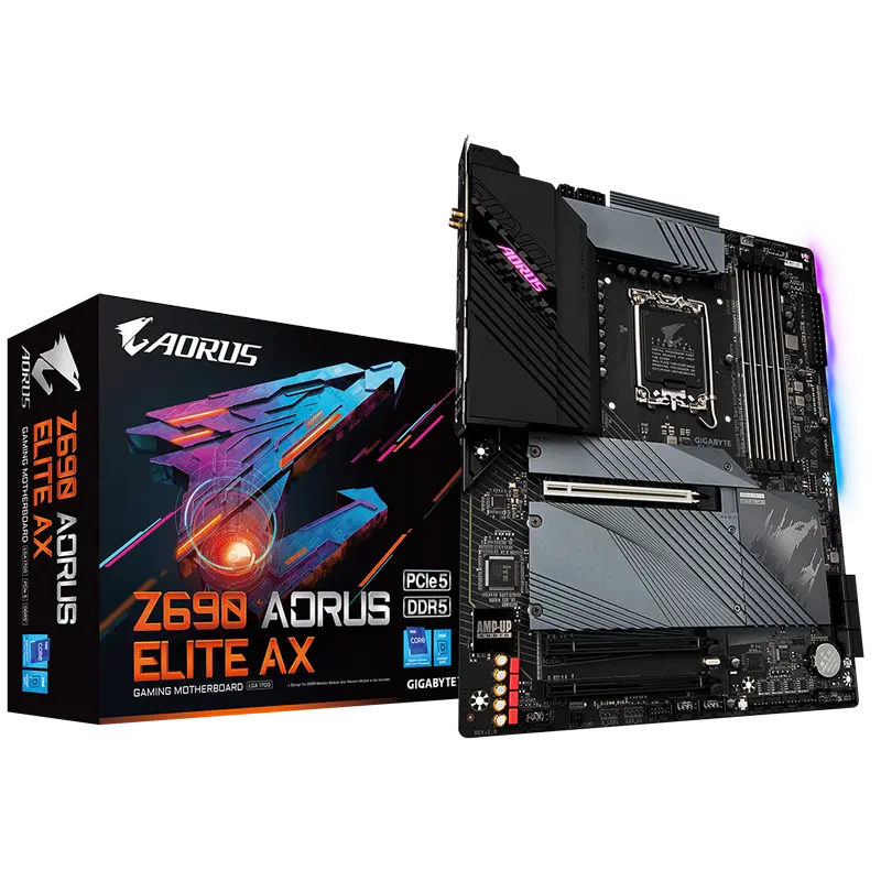 Материнская плата Gigabyte Z690 AORUS ELITE AX, LGA1700, Intel Z690, ATX - photo