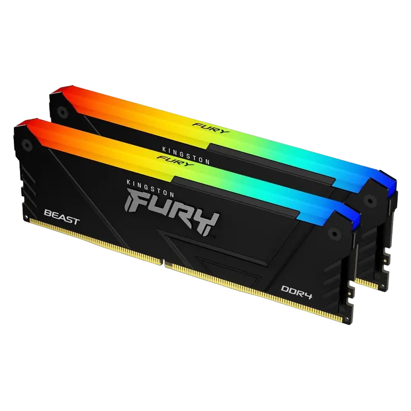 Оперативная память Kingston FURY Beast RGB, DDR4 SDRAM, 3200 МГц, 32 Гб, KF432C16BB12AK2/32 - photo