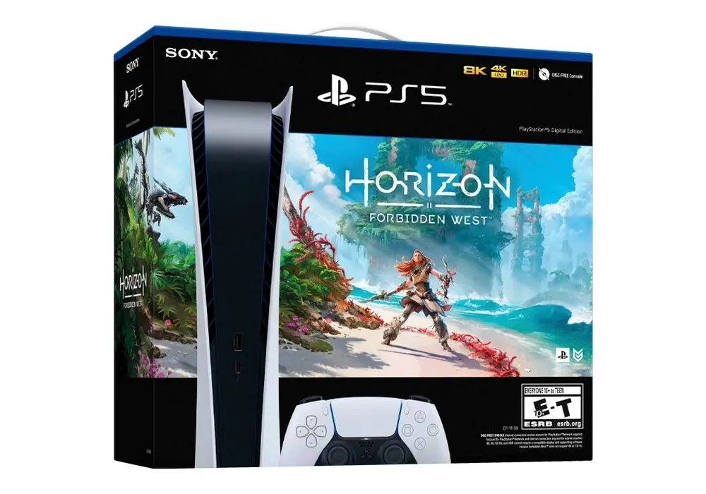 Consolă de jocuri SONY PlayStation 5 Digital Edition, Alb, "Horizon Forbidden West" - photo