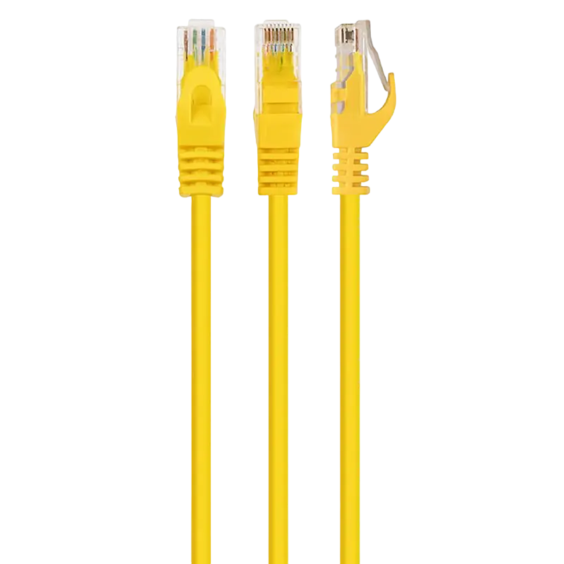 Patch cord Cablexpert PP6U-1M/Y, Cat6 UTP, 1m, Galben - photo