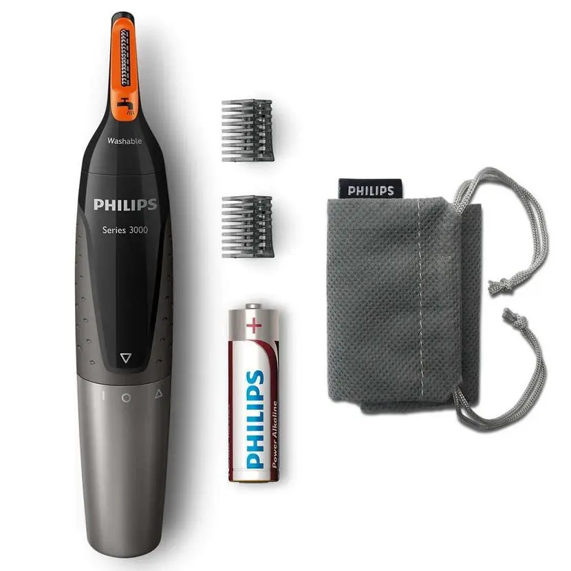 Мужской Триммер PHILIPS Nose trimmer series 3000 NT3160/10, Чёрный - photo