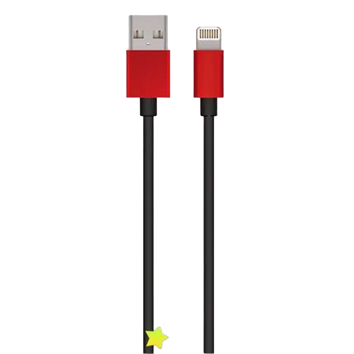 Кабель для зарядки и синхронизации DA DT0004, USB Type-A/Lightning, 1м, Красный - photo