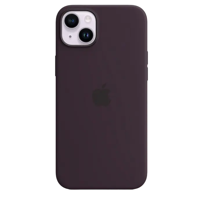 Чехол Apple iPhone 14 Plus Silicone Case with MagSafe, Чёрно-фиолетовый - photo