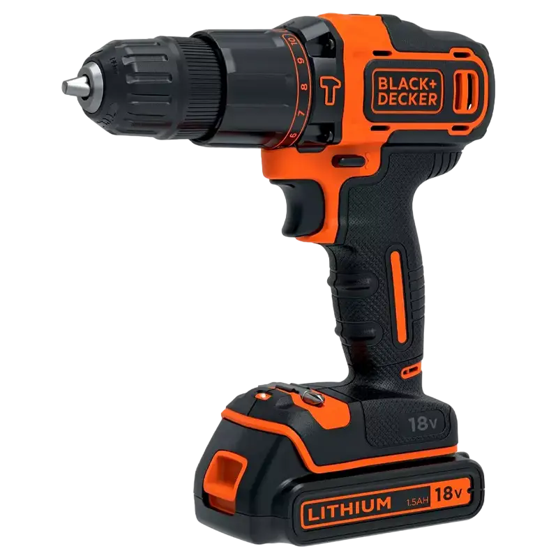 Аккумуляторная ударная дрель-шуруповерт Black+Decker BDCHD18KB-QW - photo