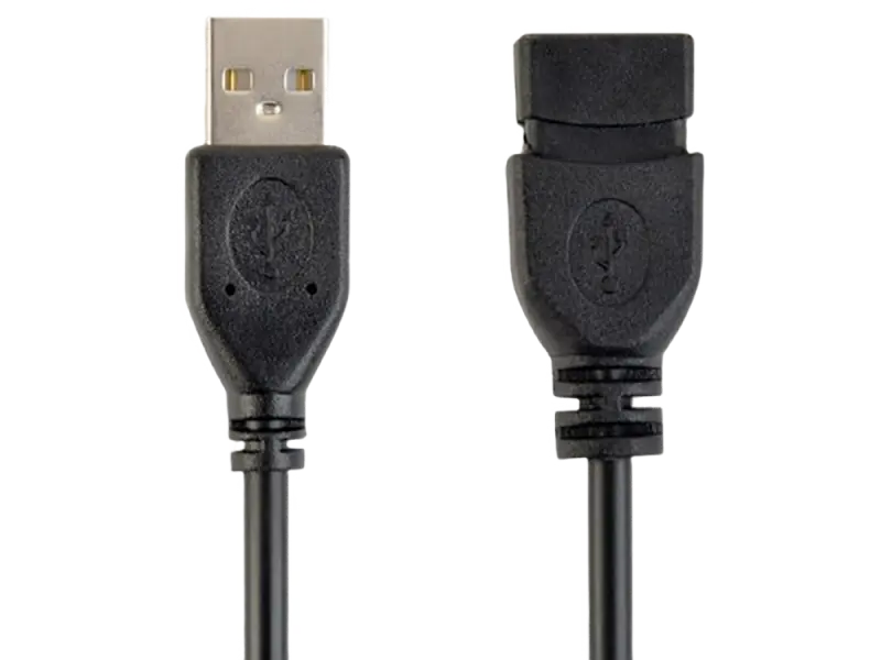 Коммуникационный кабель Cablexpert CCP-USB2-AMAF-0.15M, USB Type-A (M)/USB Type-A (F), 0,15м, Чёрный - photo
