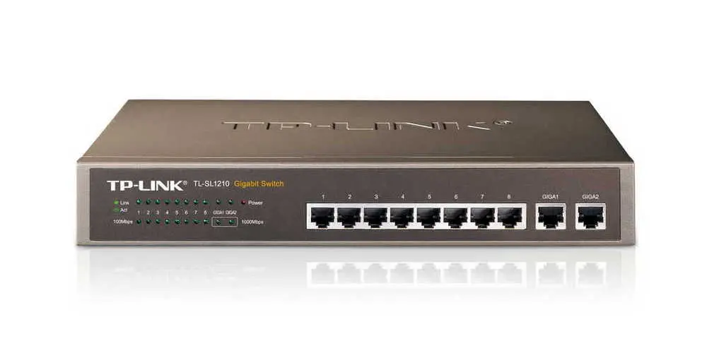 Switch de rețea TP-LINK TL-SL1210, 8x 10/100 Mbps, 2x 10/100/1000 Mbps - photo