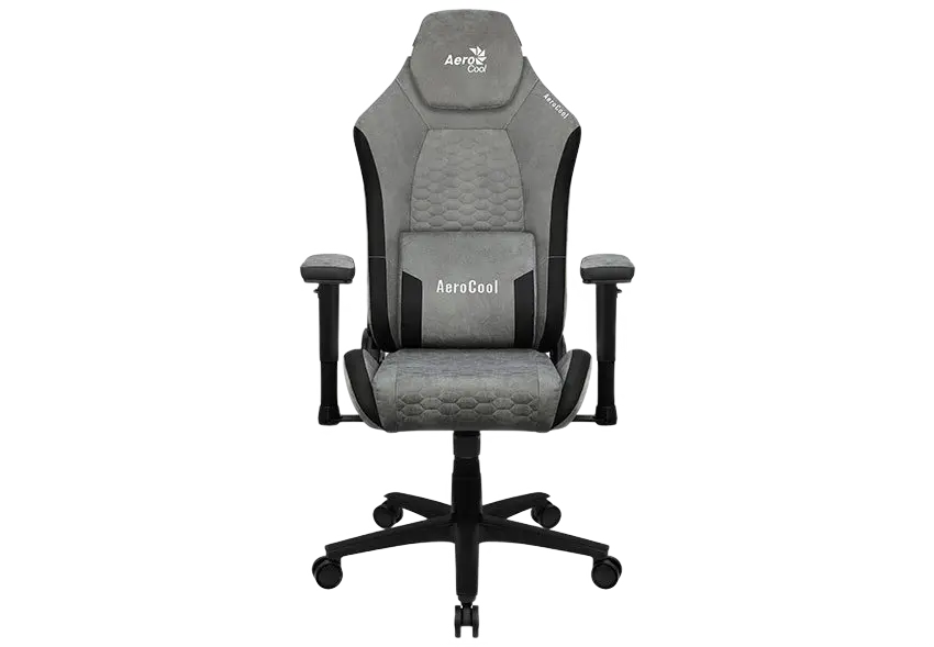 Игровое кресло AeroCool Crown AeroSuede, Искусственная кожа, Серый - photo