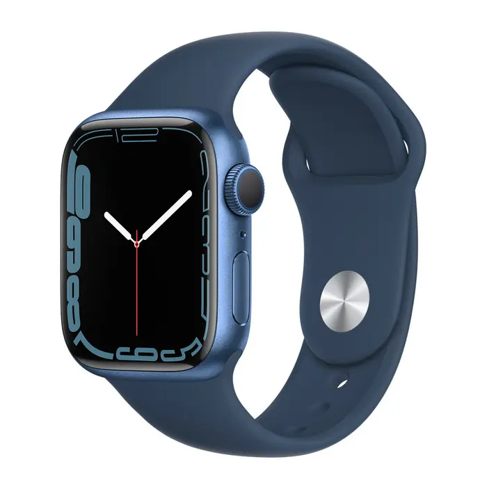Ceas inteligent Apple Watch Series 7 GPS, 41mm, Carcasă din aluminiu cu bandă sport Abyss Blue - photo