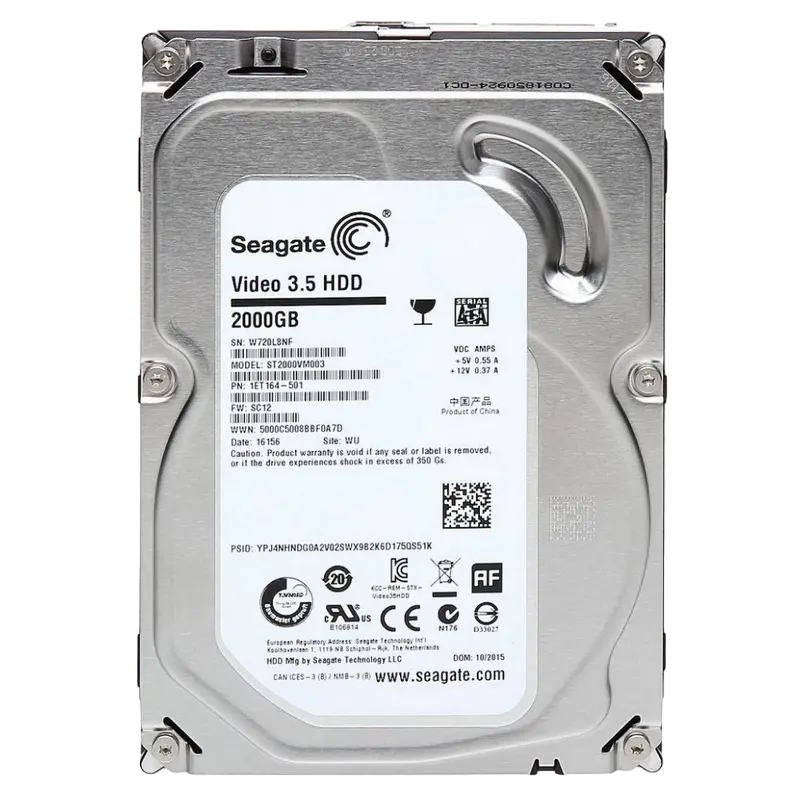 Жесткий диск Seagate Video 3.5 HDD, 3.5", 2 ТБ <ST2000VM003> - photo