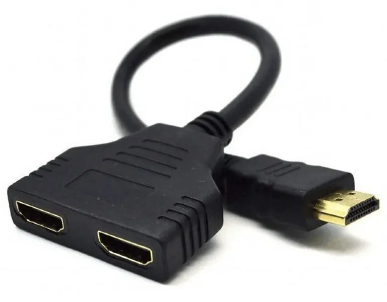 Видеоадаптер Cablexpert DSP-2PH4-04, HDMI (M) - , 0,1м, Чёрный - photo