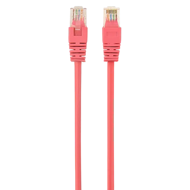 Patch cord Cablexpert PP12-1M/RO, CAT5e UTP, 1m, Roz - photo