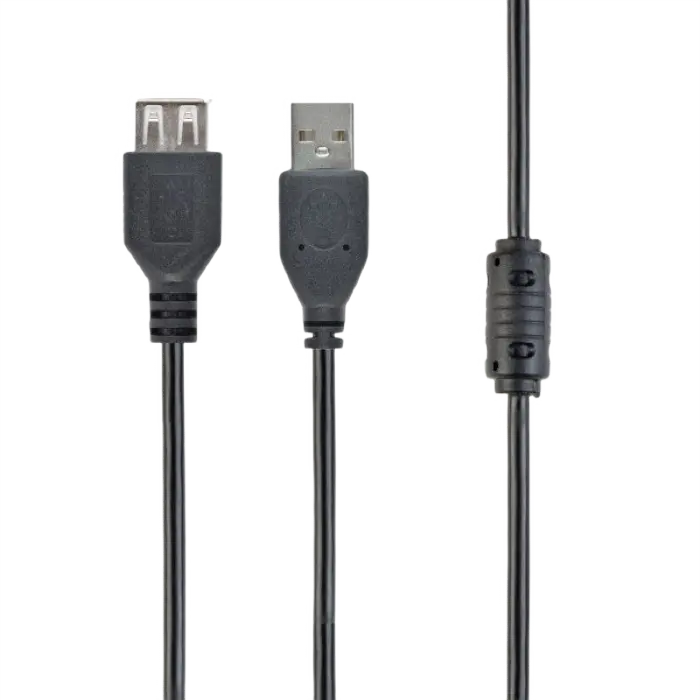 Удлинитель Cablexpert CCF-USB2-AMAF-6, USB Type-A (M)/USB Type-A (F), 1,8м, Чёрный - photo