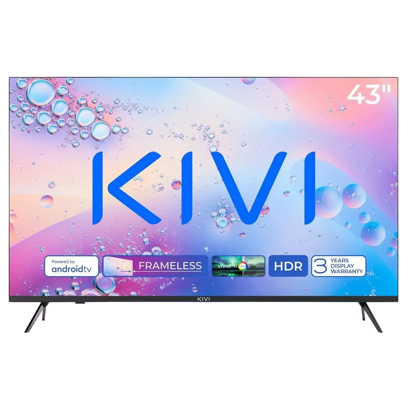 43" LED SMART TV KIVI 43U760QB, 3840x2160 4K UHD, Android TV, Negru - photo