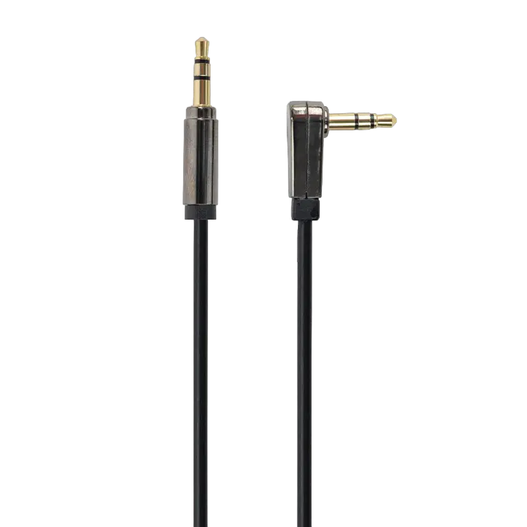 Аудиокабель Cablexpert CCAP-444L-1M, 3.5mm 3-pin (M) - 3.5mm 3-pin (M), 1м, Чёрный - photo