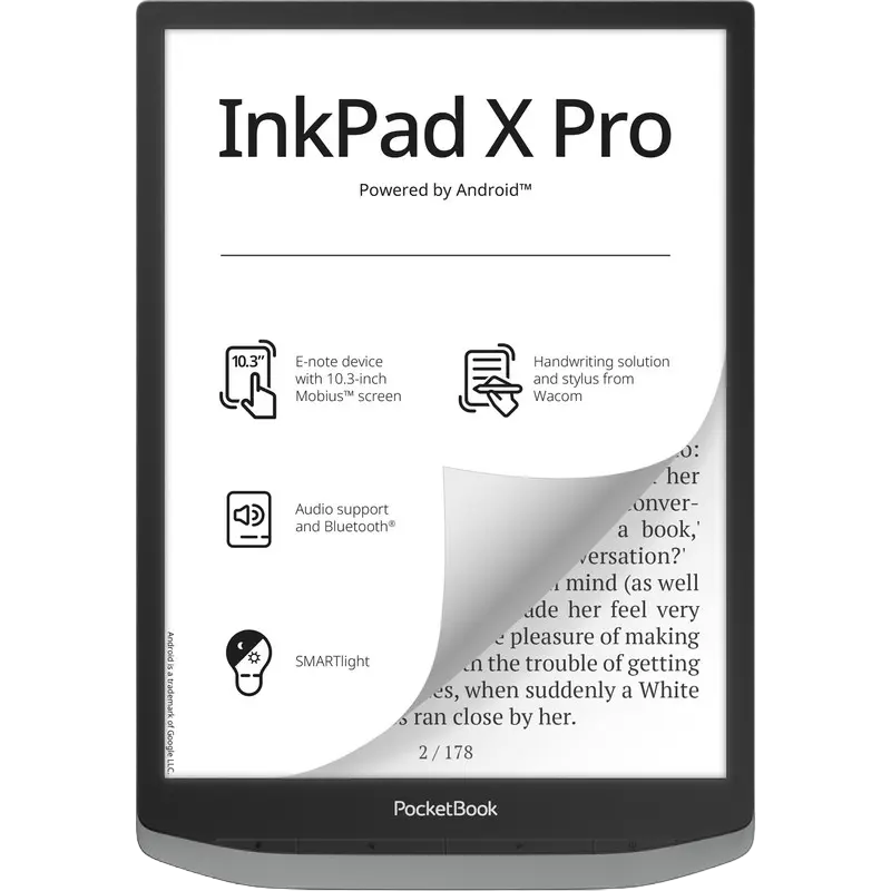 eBook Reader PocketBook InkPad X Pro, Mist Grey - photo
