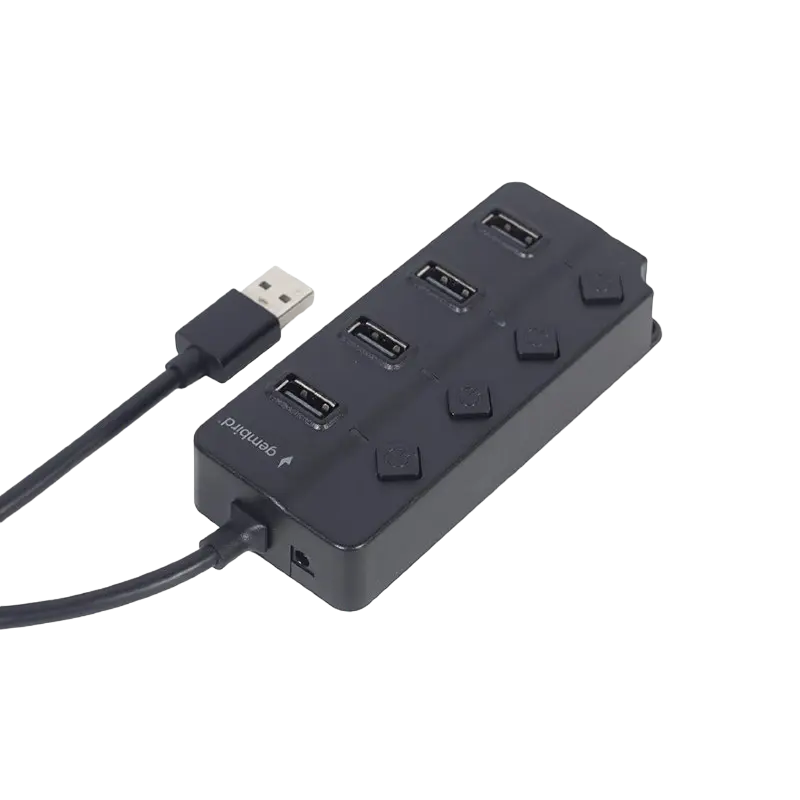 USB-концентратор Gembird UHB-U2P4P-01, Чёрный - photo