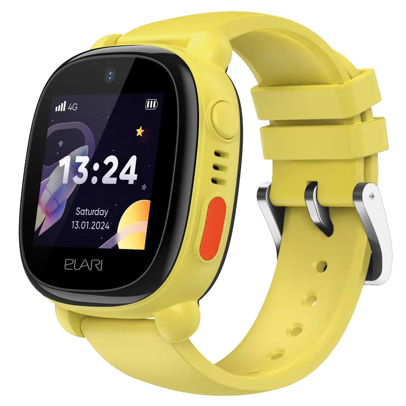Детские часы Elari KidPhone 4G Lite, Жёлтый - photo