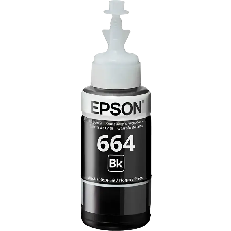 Контейнер с чернилами Epson T664, 70мл, Черный - photo