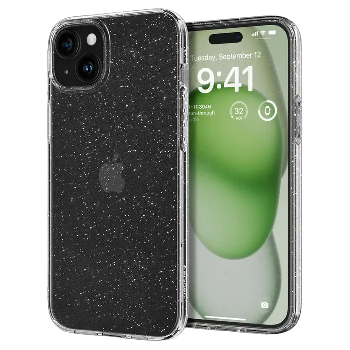 Husă Spigen iPhone 15 Plus Liquid Crystal, Cristal cu sclipici - photo