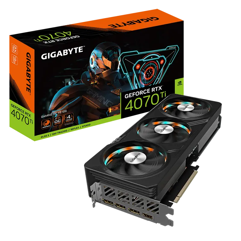 Placă Video Gigabyte GV-N407TGAMING OCV2-12GD, 12GB GDDR6X 128bit  - photo