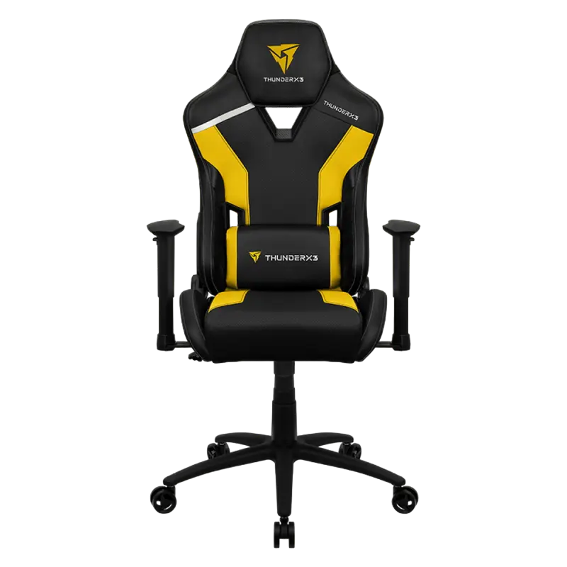 Игровое кресло ThunderX3 TC3, Искусственная кожа, Чёрный/Жёлтый - photo