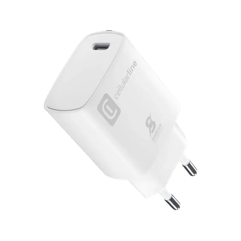 Adaptor Cellularline Type-C, 25W, pentru Samsung, Alb - photo