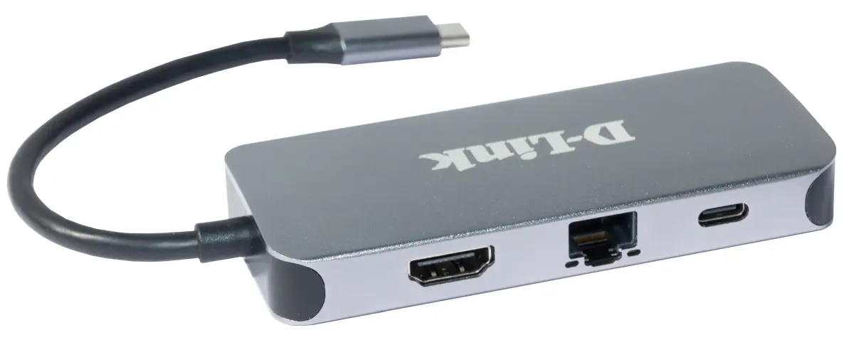 D-Link USB 3.0 TYPE C 6-in-1 Mini Docking Station "DUB-2335/A1A", HDMI, Gbit Ethernet, 3xUSB3.0, PD - photo