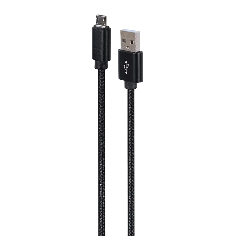 Кабель для зарядки и синхронизации Cablexpert MicroUSB/USB2.0,  1.8м, Чёрный - photo