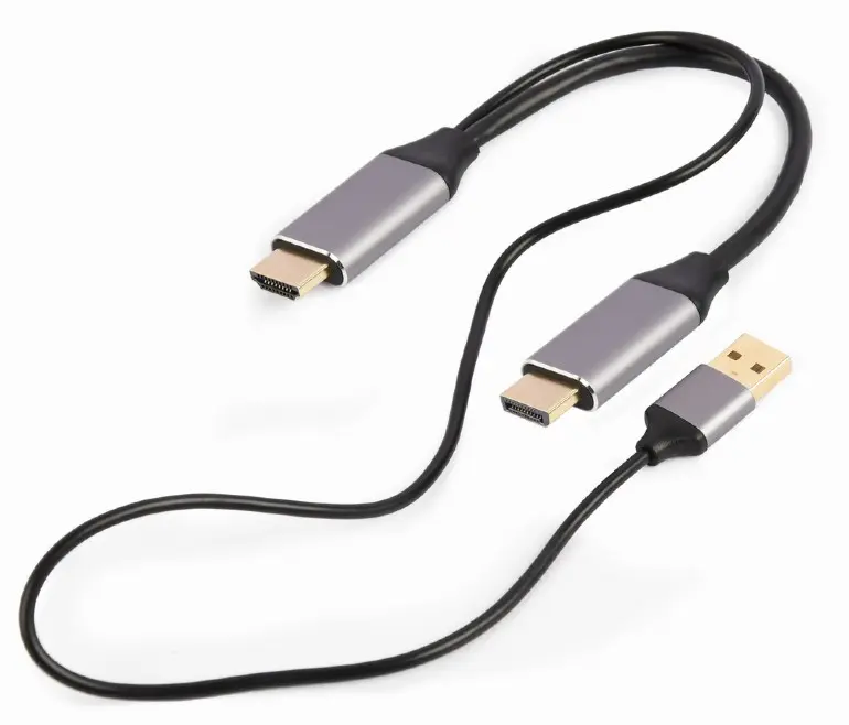 Adaptor Cablexpert A-HDMIM-DPM-01, HDMI (M) - DisplayPort (M), 2 m, Negru - photo