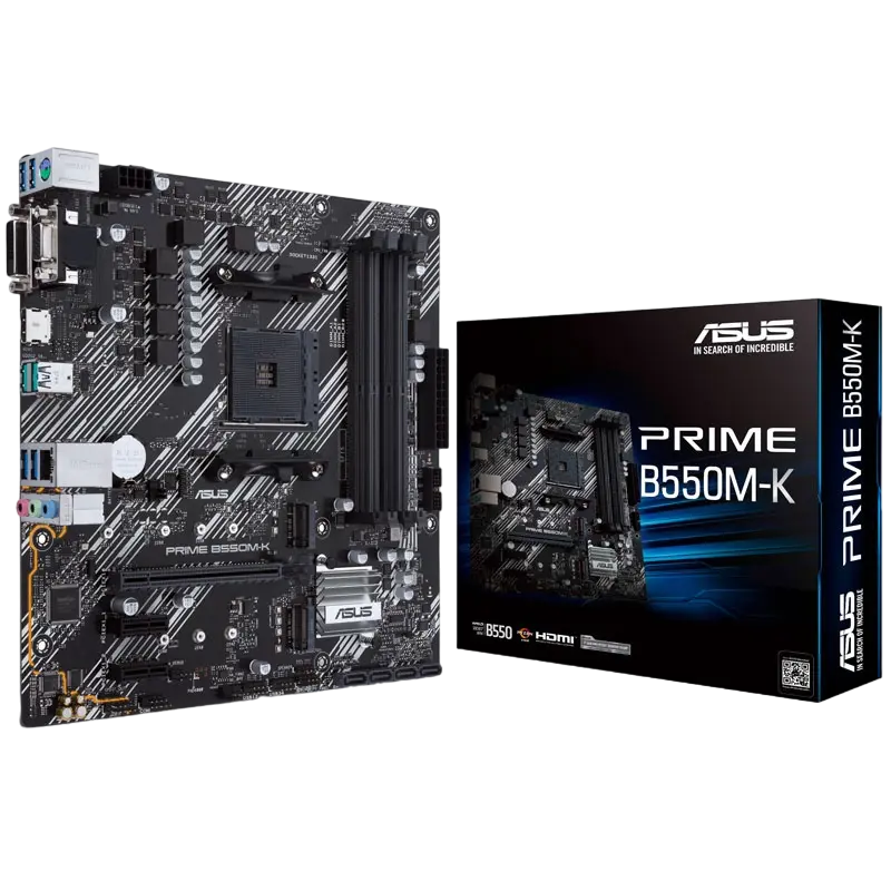 Placă de bază ASUS PRIME B550M-K, AM4, AMD B550, Micro-ATX - photo