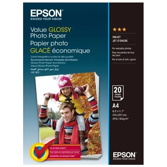 Hârtie fotografică Epson Value Glossy Photo Paper, A4 - photo