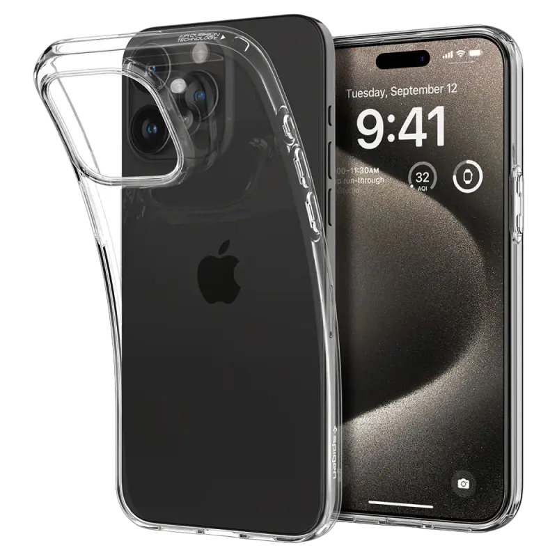Husă Spigen iPhone 15 Pro Max Liquid Crystal, Crystal Clear - photo