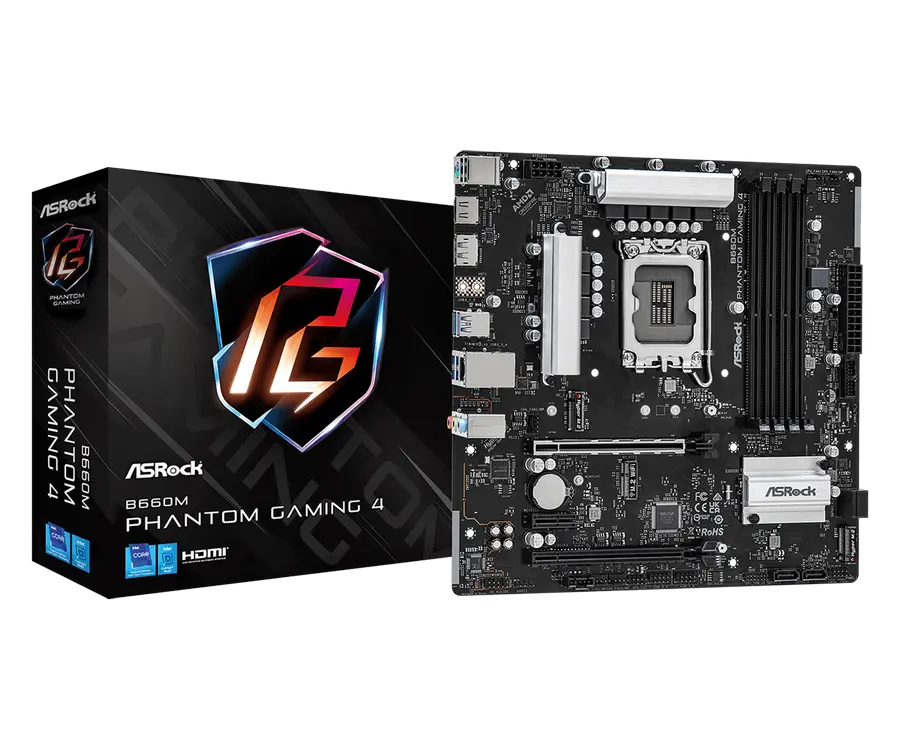 Placă de bază ASRock B660M PHANTOM GAMING 4, LGA1700, Intel B660, Micro-ATX - photo