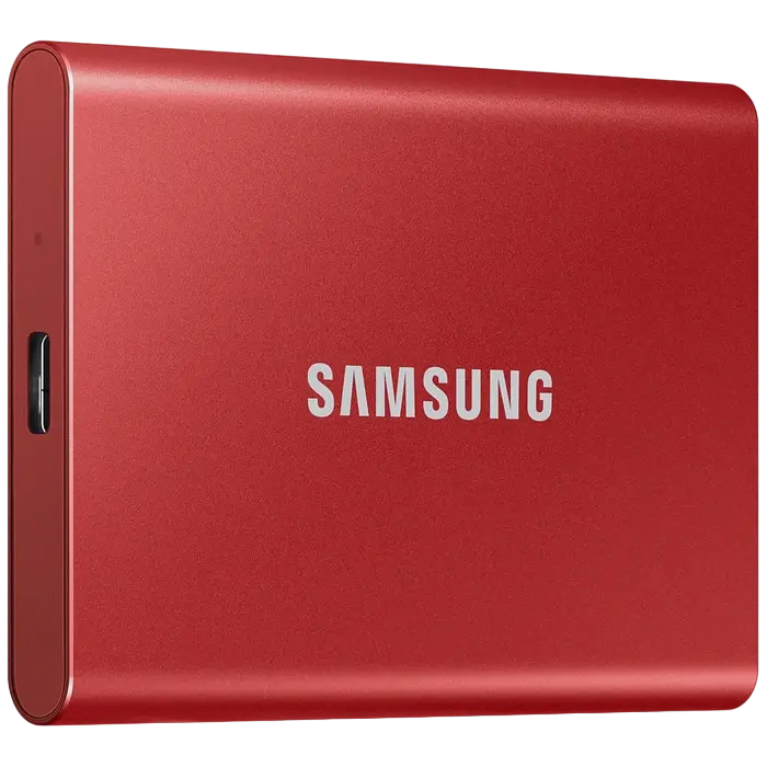 Внешний портативный SSD накопитель Samsung Portable SSD T7, 1 ТБ, Красный (MU-PC1T0R/WW) - photo