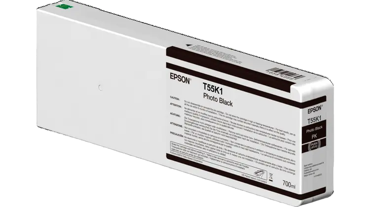 Cartuș de cerneală Epson Ink Cartridge T55K100 UltraChrome HDX/HD, Ph Black, 700ml, Foto Negru - photo