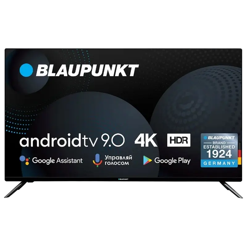 50" LED SMART Телевизор BLAUPUNKT 50UN265, 3840x2160 4K UHD, Android TV, Чёрный - photo