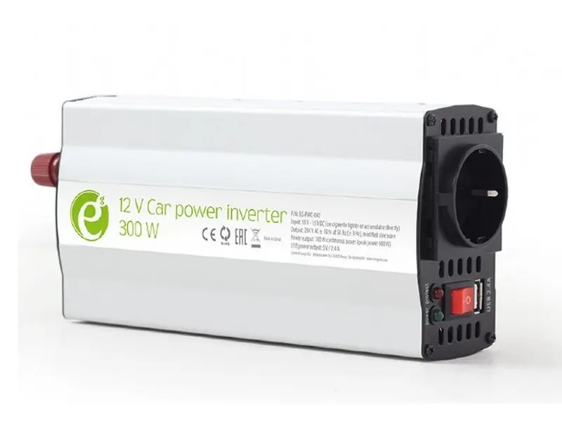Invertor Auto Energenie EG-PWC-042, 300W, Alb - photo