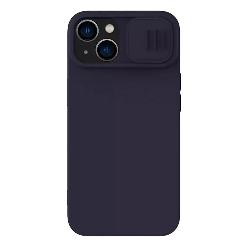 Чехол Nillkin iPhone 14 Plus, CamShield Silky Silicone, Dark Purple - photo