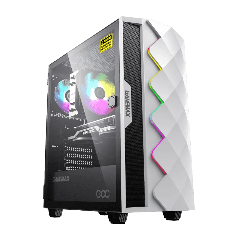 Carcasă PC Gamemax Diamond COC, Midi-Tower, Fără PSU, Alb - photo