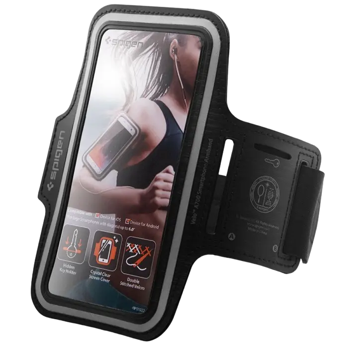 Универсальный чехол на руку Spigen A700, Sport Armband, Чёрный - photo