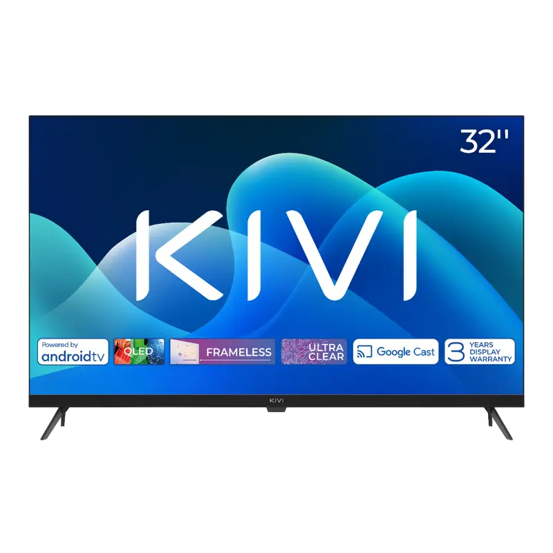 32" QLED SMART TV KIVI 32F770QB, 1920x1080 FHD, Android TV, Negru - photo