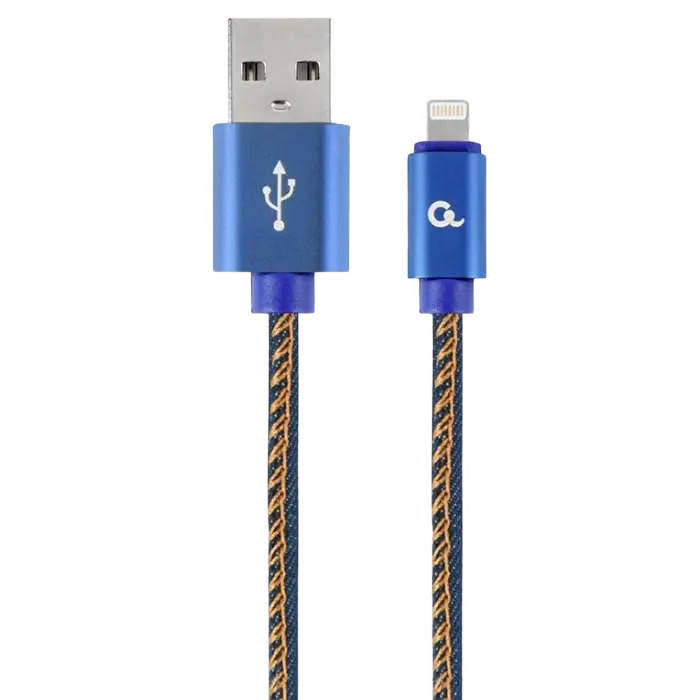 Cablu încărcare și sincronizare Cablexpert CC-USB2J-AMLM-2M-BL, USB Type-A/Lightning, 2m, Albastru - photo